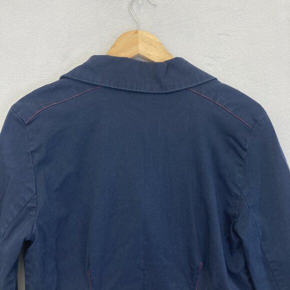 Vintage Nautical Blazer Jacket Womens 8 Casual Metrostyle Anchor Buttons Coastal - Picture 14 of 16